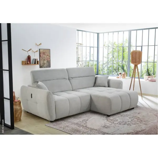 Ecksofa mit elektrischer XXL Sitztiefenverstellung