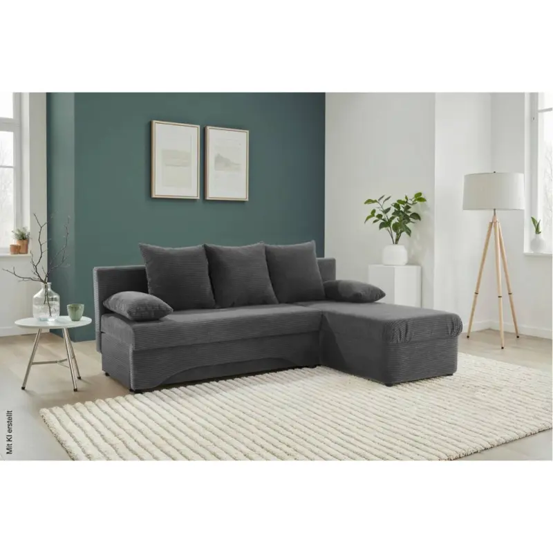 Ecksofa mit Bettfunktion und Bettkasten