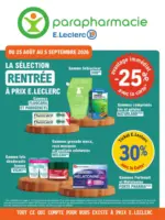 E.Leclerc Parapharmacie Prospectus Rentr&eacute;e - au 05.09.2026
