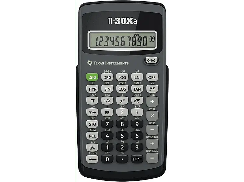 TEXAS TI-30XA Taschenrechner, Batteriebetrieb, Grau