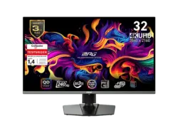 MSI MPG 321URXDE QD-OLED 31,5 Zoll Monitor, UHD 4K, 1 ms Reaktionszeit, 250 cd/m&sup2;, 240 Hz, Schwarz
