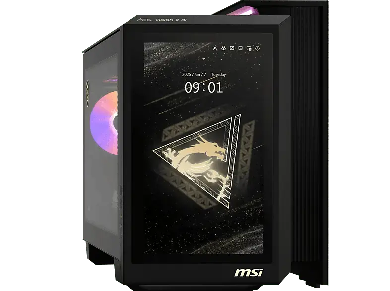 MSI MEG Vision X AI 2NVR7-235DE, Gaming PC, Intel&reg; Core&trade; Ultra 7 Prozessor 265K, 64 GB RAM, 2 TB SSD, GeForce RTX&trade; 5070 Ti, Windows 11 Home, Schwarz