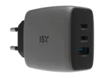 MediaMarkt ISY IAC-7065 65 Watt PD-GaN Ladeger&auml;t, Grau; 65-W-PD-GaN-Ladeger&auml;t - bis 12.09.2026