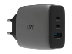 ISY IAC-7065 65 Watt PD-GaN Ladeger&auml;t, Grau; 65-W-PD-GaN-Ladeger&auml;t