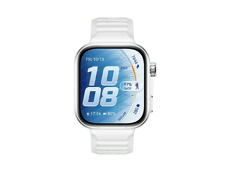 Huawei Watch Fit 5 Pro mit Fluorelastomer-Armband, Wei&szlig;; Smartwatch