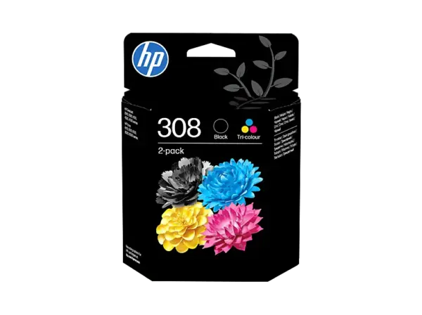HP 308 Original Druckerpatronen 2er-Pack Schwarz/Cyan/Magenta/Gelb