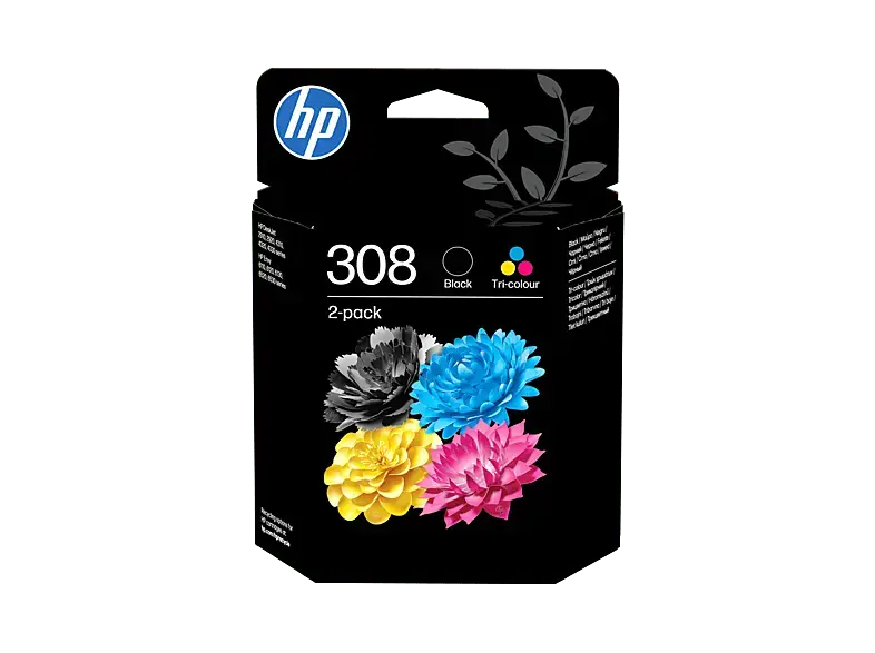 HP 308 Original Druckerpatronen 2er-Pack Schwarz/Cyan/Magenta/Gelb
