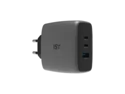 ISY Univerz&aacute;lis GaN h&aacute;l&oacute;zati adapter, s&ouml;t&eacute;tsz&uuml;rke (IAC-7100)
