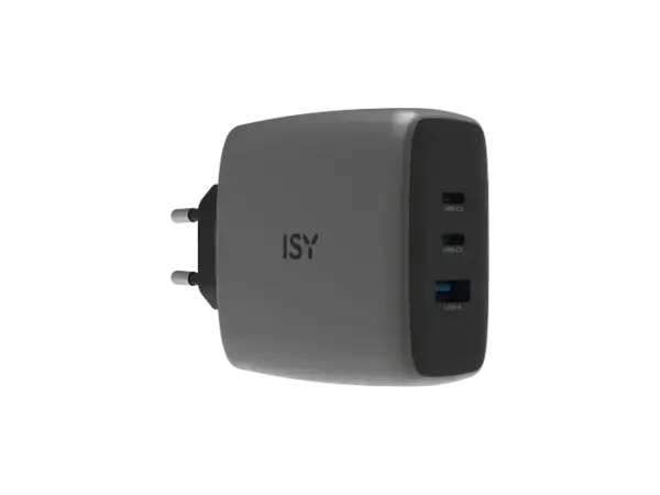 ISY Univerz&aacute;lis GaN h&aacute;l&oacute;zati adapter, s&ouml;t&eacute;tsz&uuml;rke (IAC-7100)
