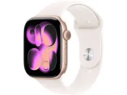 APPLE Watch Series 11 GPS, 42mm roz&eacute;arany alum&iacute;niumtok, l&aacute;gy r&oacute;zsasz&iacute;n sportsz&iacute;j, S/M (MEU04MP/A)