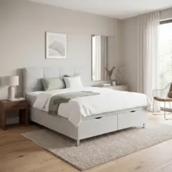 Boxbett Oviedo 160 in Hellgrau ca. 160x200cm