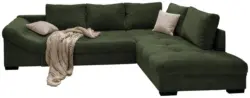 Wohnlandschaft Alvito Dunkelgr&uuml;n Cord