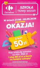 Gazetka Carrefour Szkolna oferta na plecaki piórniki i worki