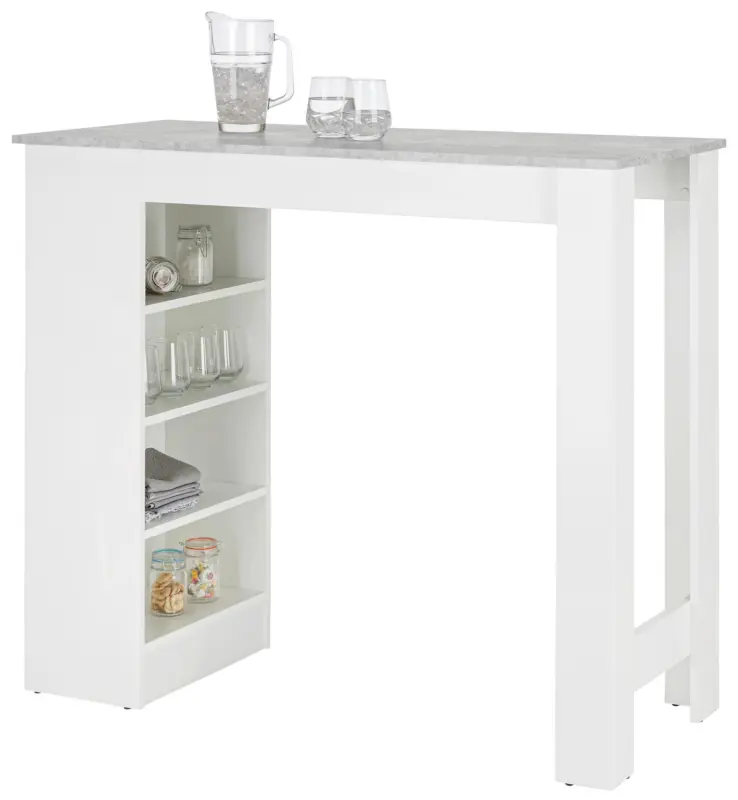 Bar in Grau/Wei&szlig;