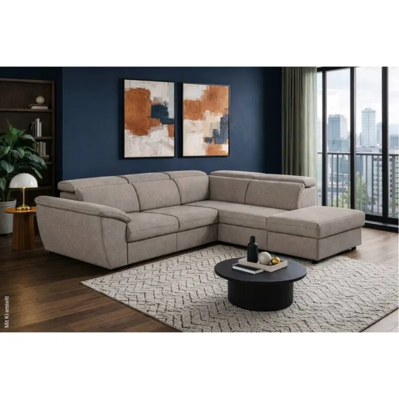 Ecksofa mit Bettfunktion und Bettkasten