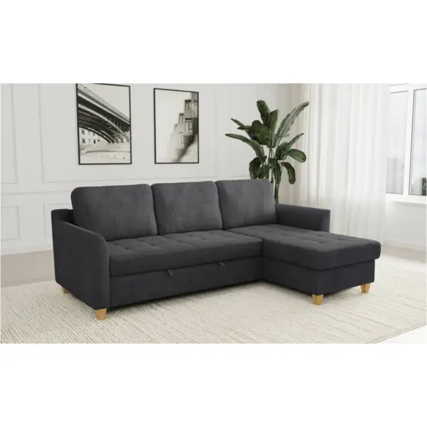 Ecksofa mit Bettfunktion und Bettkasten