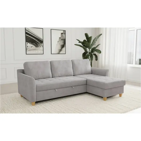 Ecksofa mit Bettfunktion und Bettkasten
