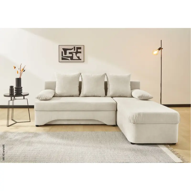 Ecksofa mit Bettfunktion und Bettkasten