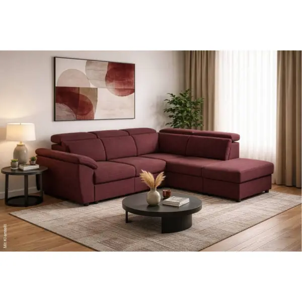 Ecksofa mit Bettfunktion und Bettkasten