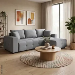 Ecksofa mit Bettfunktion und Bettkasten