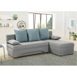 Ecksofa mit Bettfunktion und Bettkasten