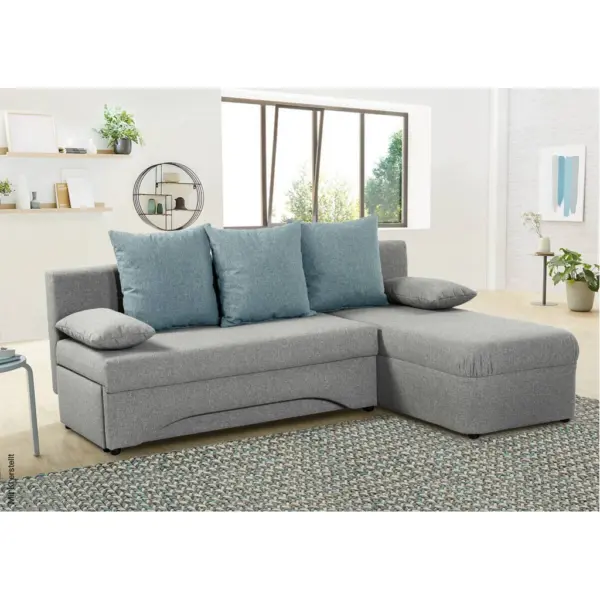 Ecksofa mit Bettfunktion und Bettkasten