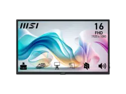 MSI pro MP165DE E6 15,6 Zoll Tragbarer Monitor, Full-HD, 4 ms Reaktionszeit, 250 cd/m&sup2;, 60 Hz, Schwarz