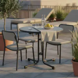 Gartenklapptisch "Paco", Anthrazit, klappbar 80x71x80cm