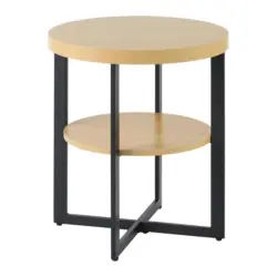 Beistelltisch Rondo Schwarz/Eiche Artisan