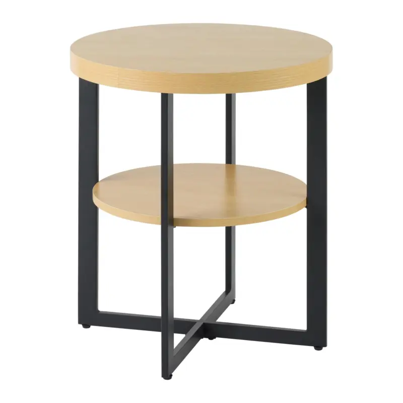 Beistelltisch Rondo Schwarz/Eiche Artisan