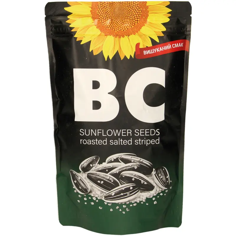 Gesalzene gestreifte Sonnenblumenkerne mit Schale