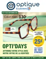 E.Leclerc Optique Optidays De La Rentr&eacute;e - au 26.09.2026