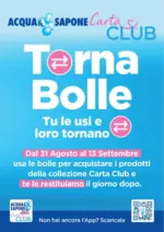 Acqua & Sapone SRL Societ&agrave; Consortile Torna Bolle - al 13.09.2026