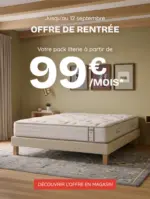 Maison de la Literie Offre de rentr&eacute;&eacute; - au 12.09.2026