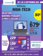 E.Leclerc HIGH-TECH RENTREE DES ETUDIANTS - au 12.09.2026
