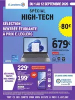 E.Leclerc HIGH-TECH RENTREE DES ETUDIANTS - du 01.09.2026