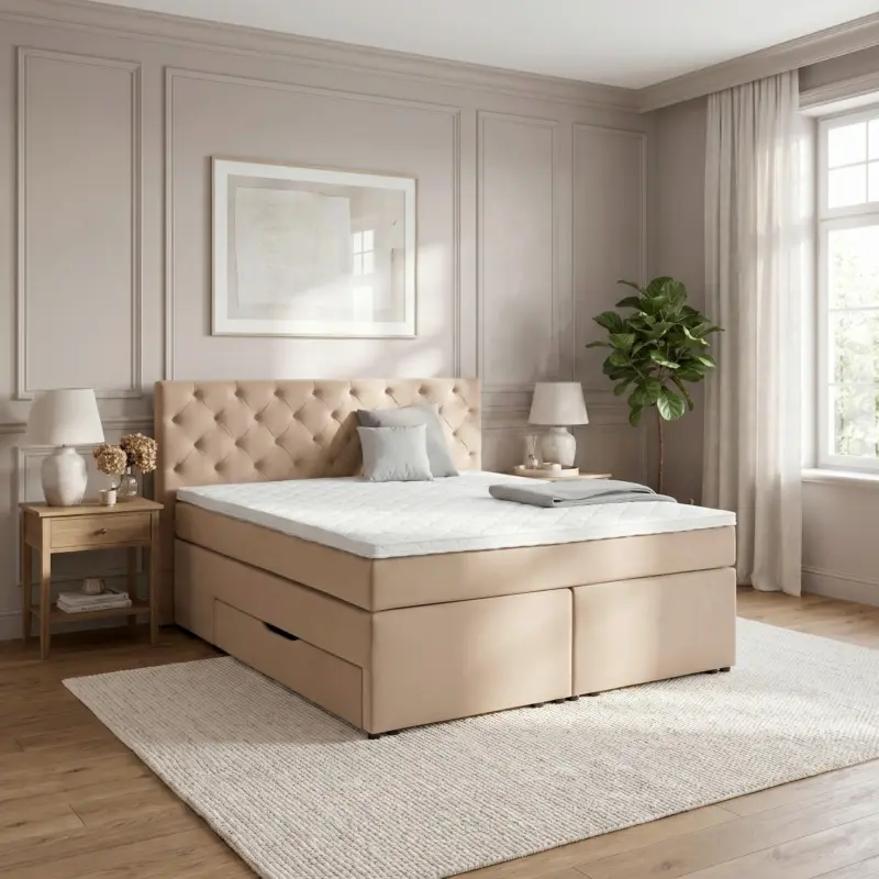 Boxspringbett Chester Terracotta ca. 180x200cm