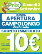 Prix Nuova apertura - al 13.09.2026