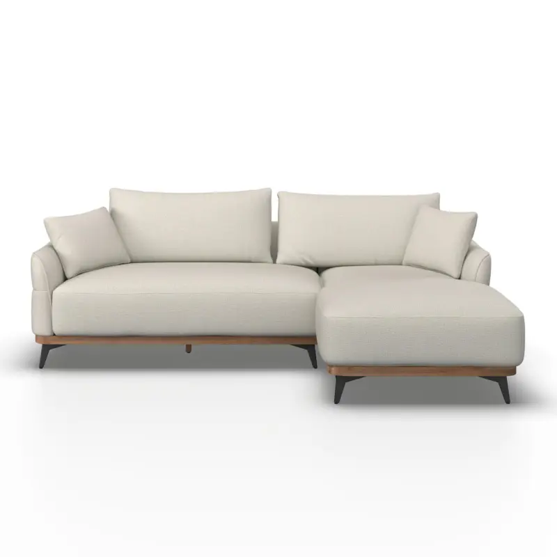 Wohnlandschaft Melia Creme Chenille