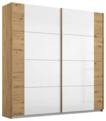 Schwebet&uuml;renschrank Artemis Wei&szlig;, Eiche Artisan