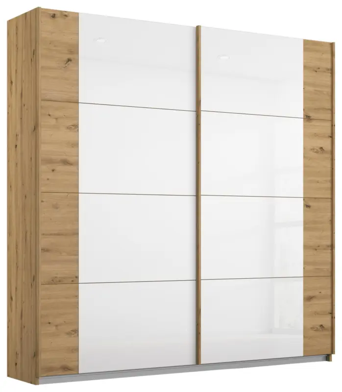 Schwebet&uuml;renschrank Artemis Wei&szlig;, Eiche Artisan