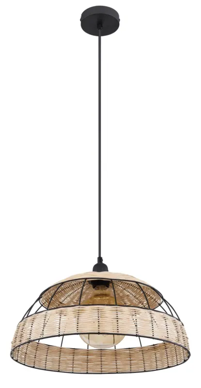 H&auml;ngeleuchte Strahler in Natur/Schwarz max. 60 Watt