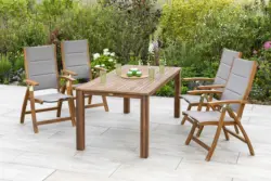 Gartenm&ouml;bel Set 5-tlg. Acapulco Akazie/Textil