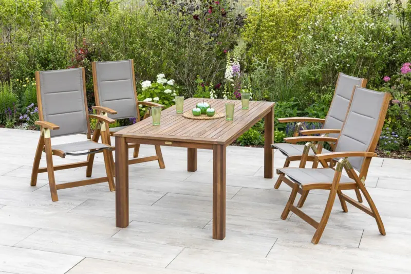Gartenm&ouml;bel Set 5-tlg. Acapulco Akazie/Textil