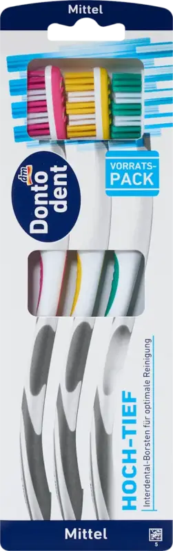 Periuță de dinți medie cu peri de diferite &icirc;nălțimi