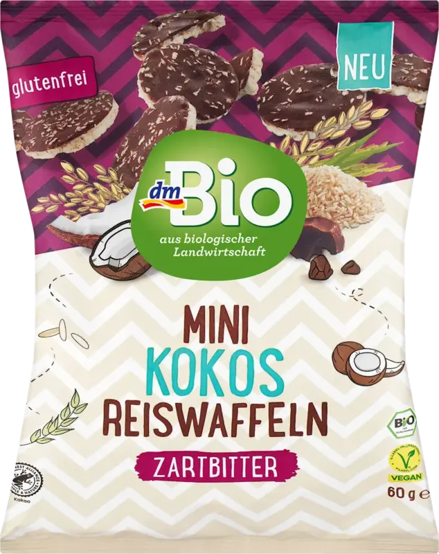 Mini rondele de orez cu ciocolată neagră