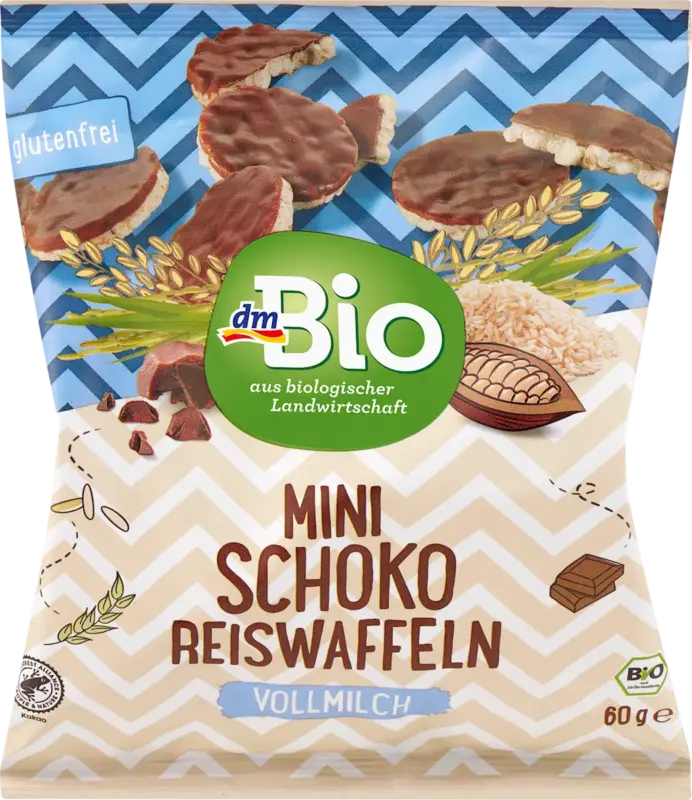 Mini rondele de orez cu ciocolată
