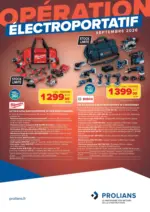 Prolians Operation electroportatif Septembre 2026 - au 30.09.2026