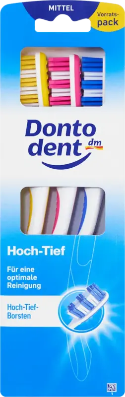 Periuță de dinți medie cu peri de diferite &icirc;nălțimi