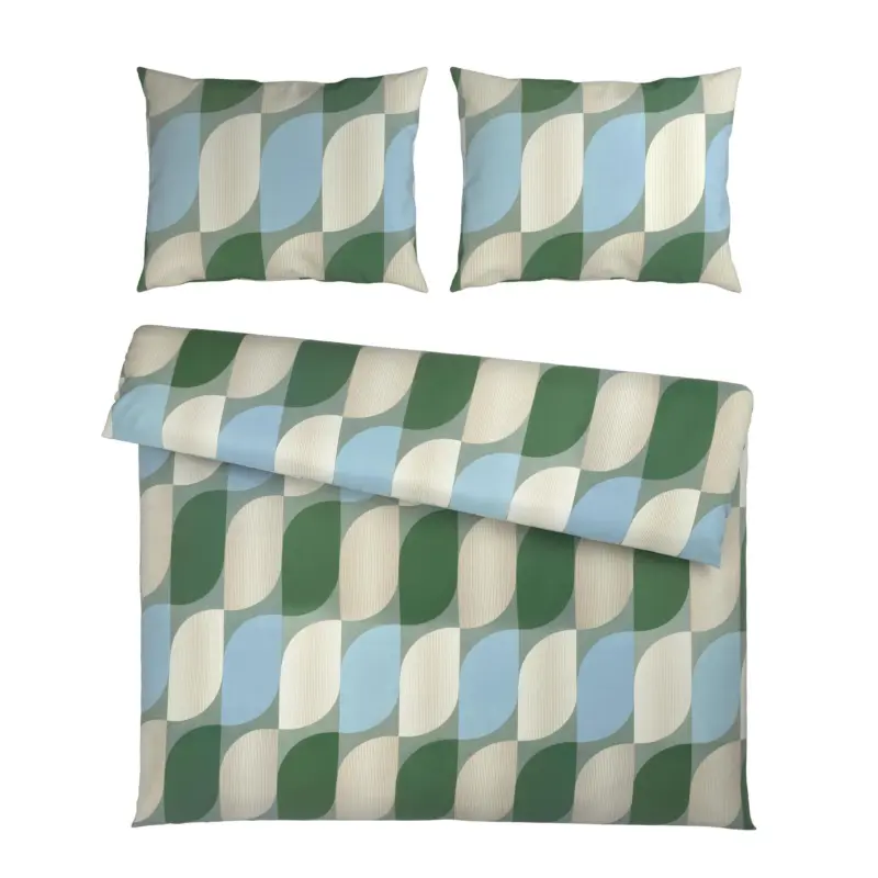 Bettw&auml;sche Gala XXL Blau/Creme ca. 200x220cm